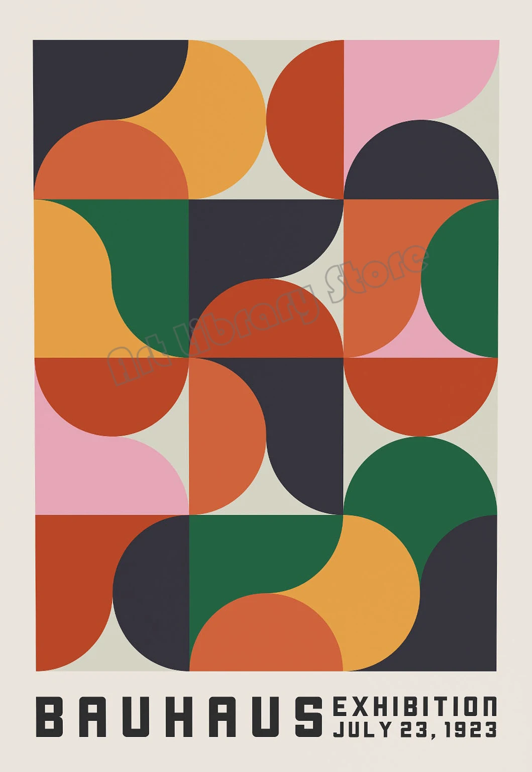Abstrakcja geometryczna w stylu retro Zielony