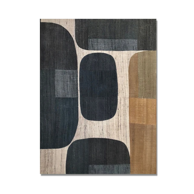 Plakat abstrakcyjna czarna geometria retro Jasnoszary