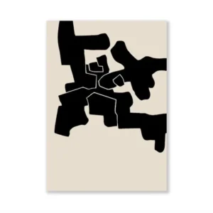 Plakat abstrakcyjna geometria w stylu rzeźby Czerwony
