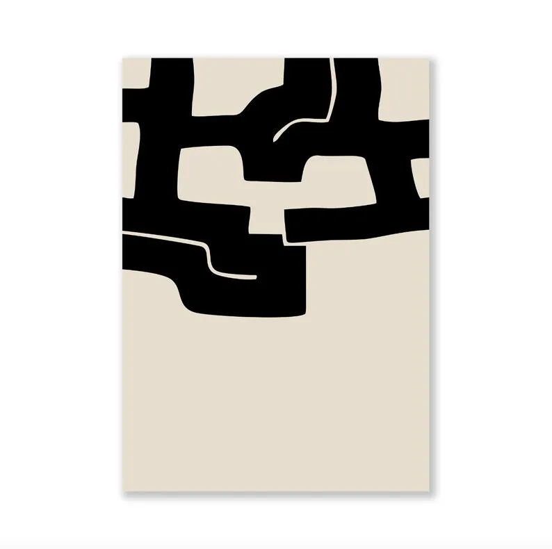 Plakat abstrakcyjna geometria w stylu rzeźby żółty