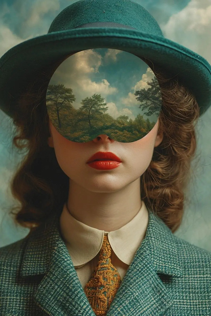 Abstrakcyjna kobieta - surrealistyczny plakat Kolba