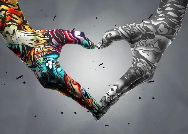 Abstrakcyjne graffiti pop-art Burgundia