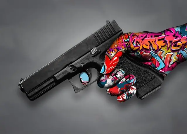 Abstrakcyjne graffiti pop-art Jasnoszary