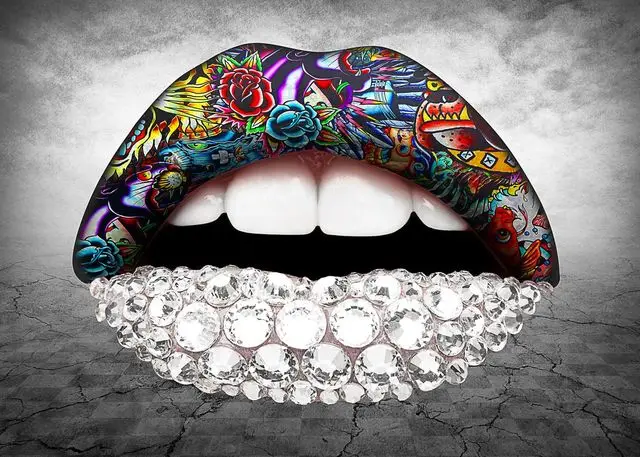 Abstrakcyjne graffiti pop-art Niebieski