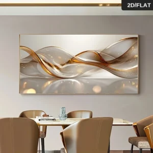 Plakat abstrakcyjne linie - poziomy nowoczesny Biały