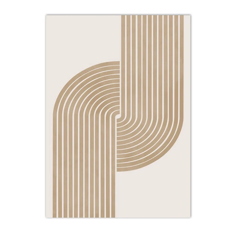 Plakat Abstrakcyjna Geometria Boho Czerwony