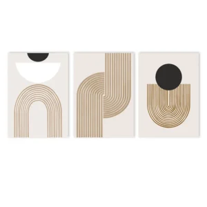 Plakat Abstrakcyjna Geometria Boho Niebieski