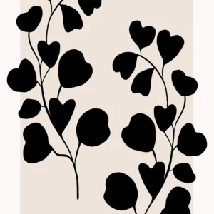Plakat abstrakcyjny w stylu boho - minimalistyczne linie Czerwony