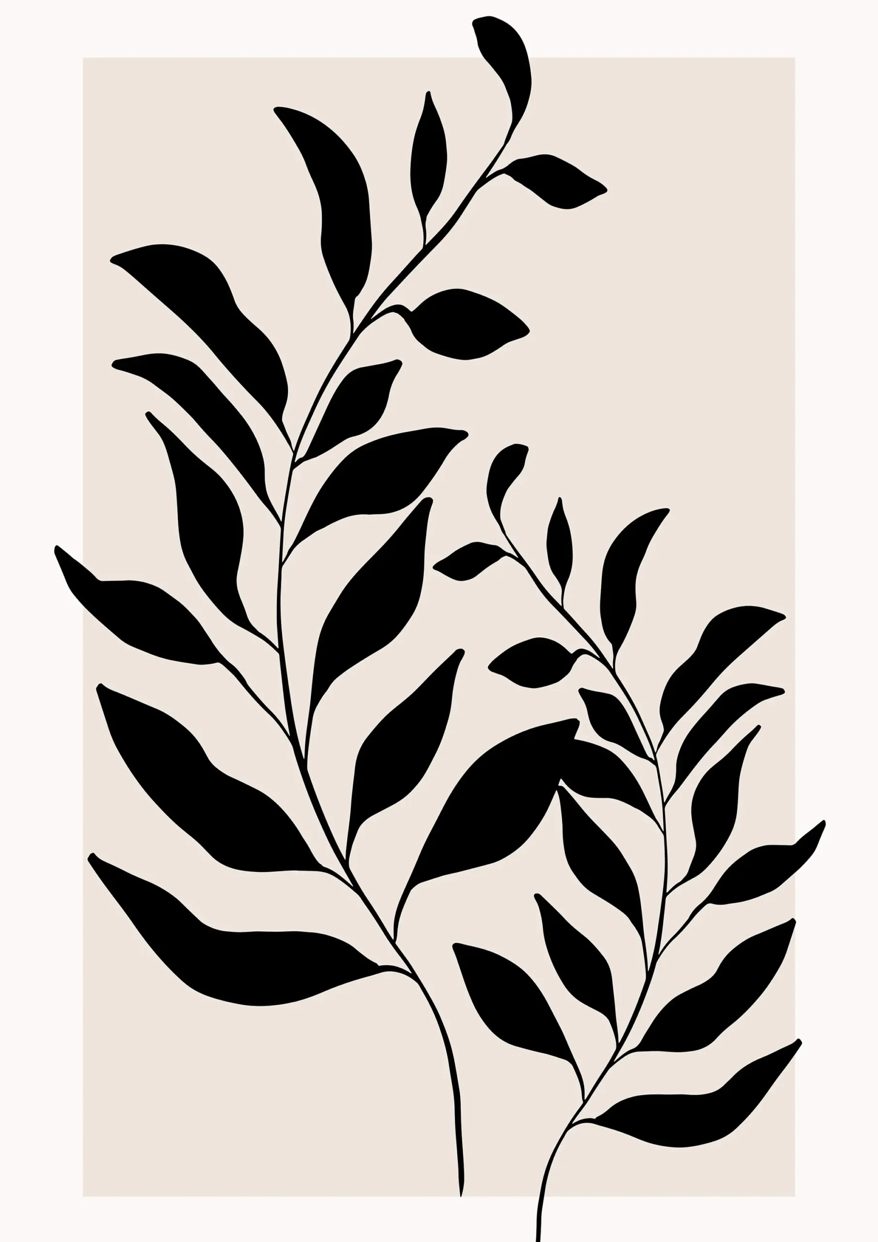 Plakat abstrakcyjny w stylu boho - minimalistyczne linie Niebieski