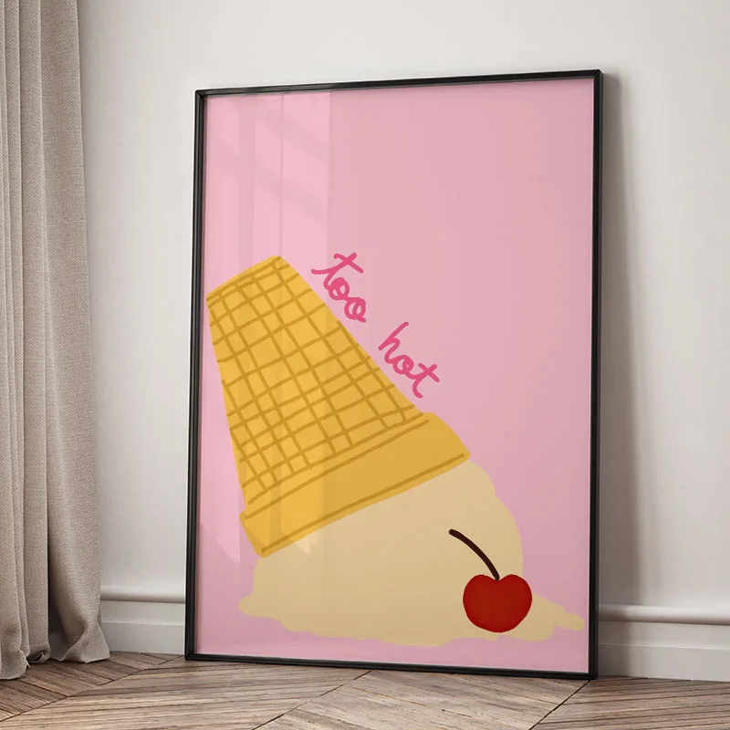 Plakat abstrakcja dziewczyna pies i kwiaty Beżowy