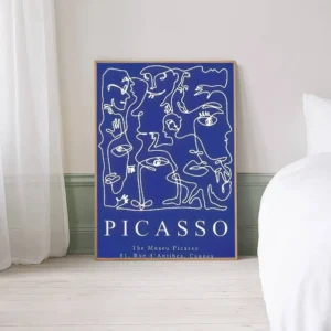 Plakat abstrakcyjny Klein Blue minimalistyczny Czarny