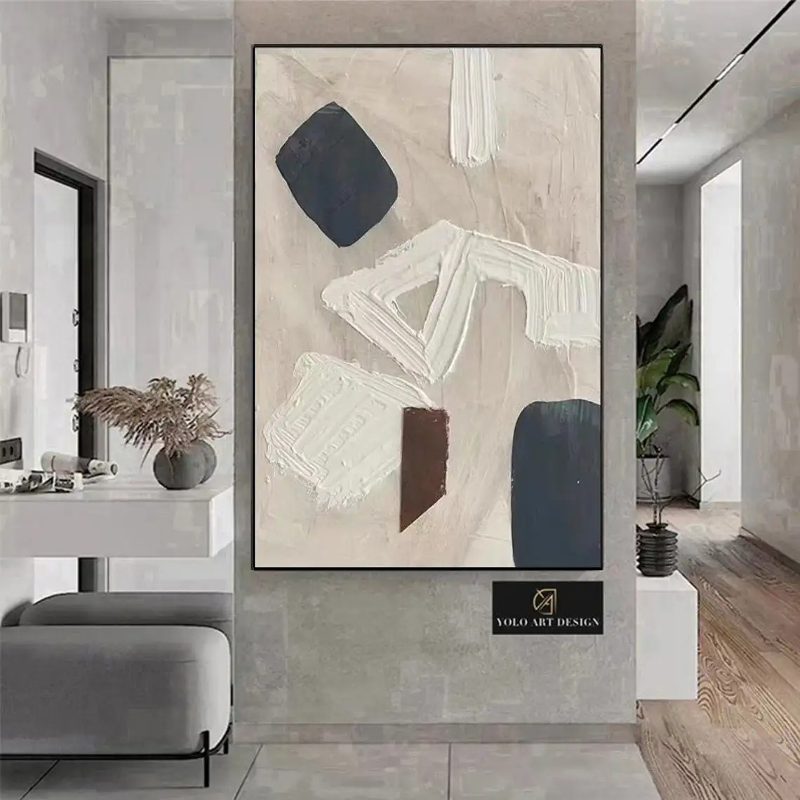 Plakat abstrakcyjny minimalistyczny kolorowy Czerwony
