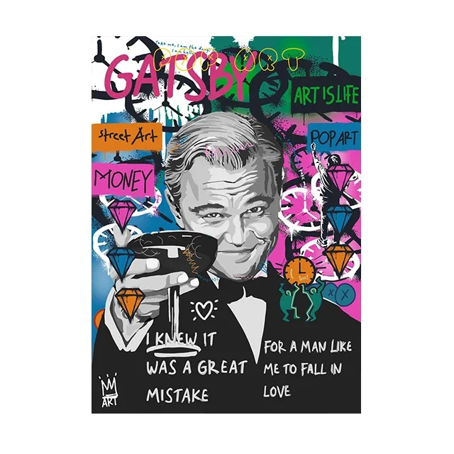 Plakat abstrakcyjny myśliwiec pop art Czerwony