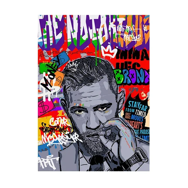 Plakat abstrakcyjny myśliwiec pop art Fioletowy