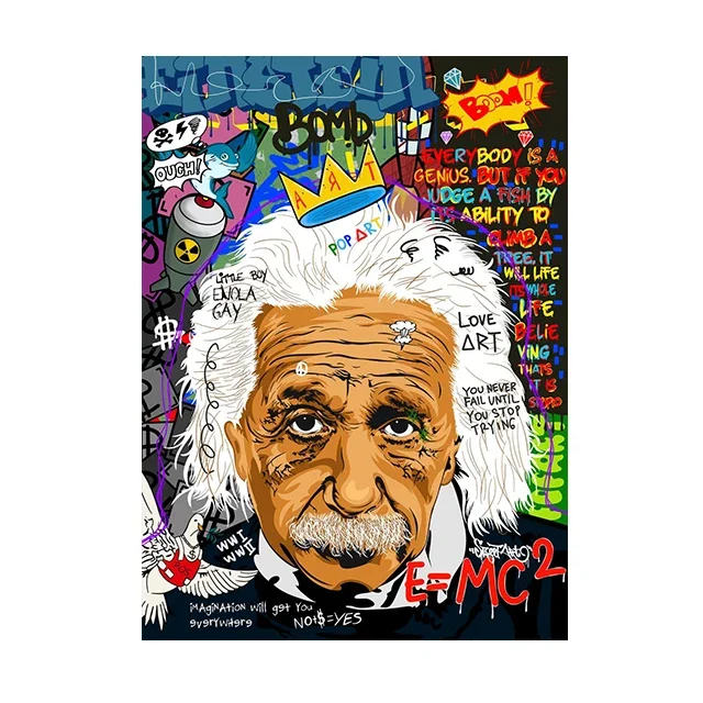 Plakat abstrakcyjny myśliwiec pop art Granatowy
