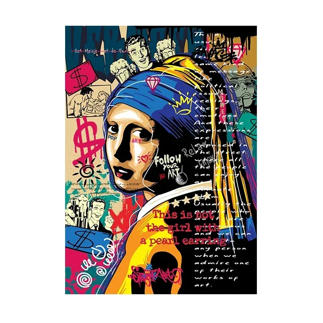 Plakat abstrakcyjny myśliwiec pop art Jasnoszary