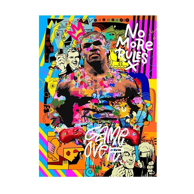Plakat abstrakcyjny myśliwiec pop art Niebieski