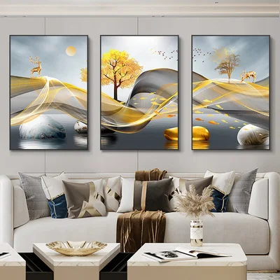 Plakat abstrakcyjny ze wstążką skandynawski Fioletowy/фиолетовый