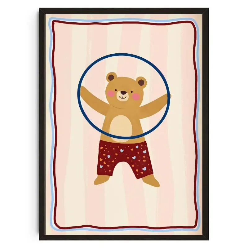 Plakat abstrakcyjny zwierzęta i kwiaty Y2K Jasny