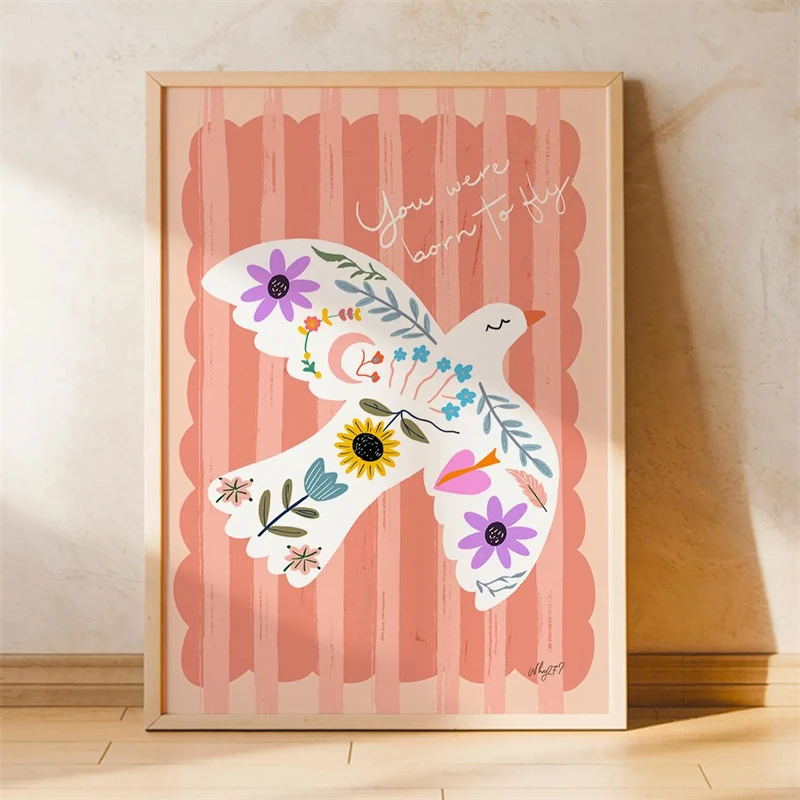 Plakat z afirmacjami boho dla dzieci Fioletowy/фиолетовый