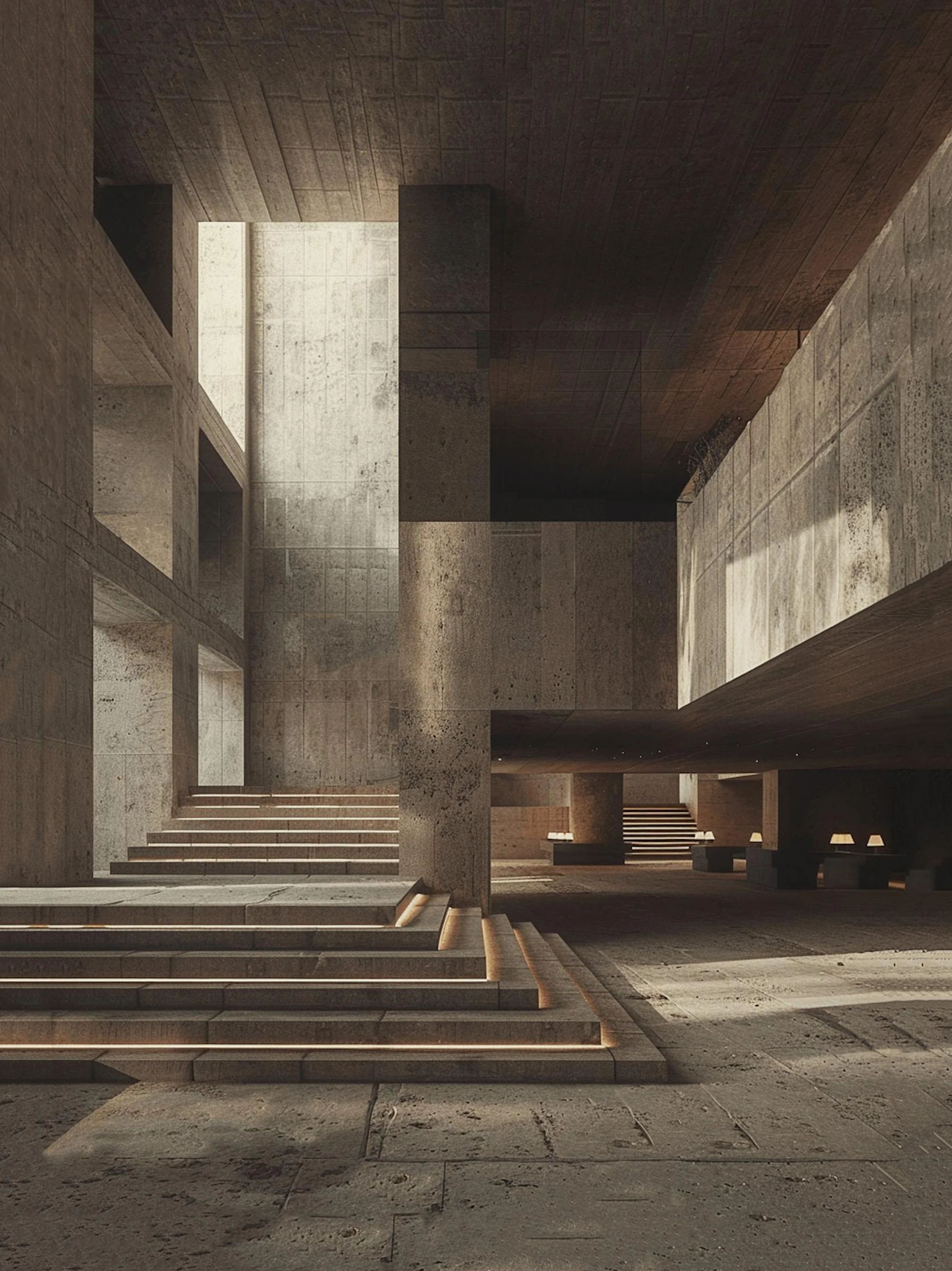 Plakat architektura brutalistyczna - betonowe domy Fioletowy/фиолетовый