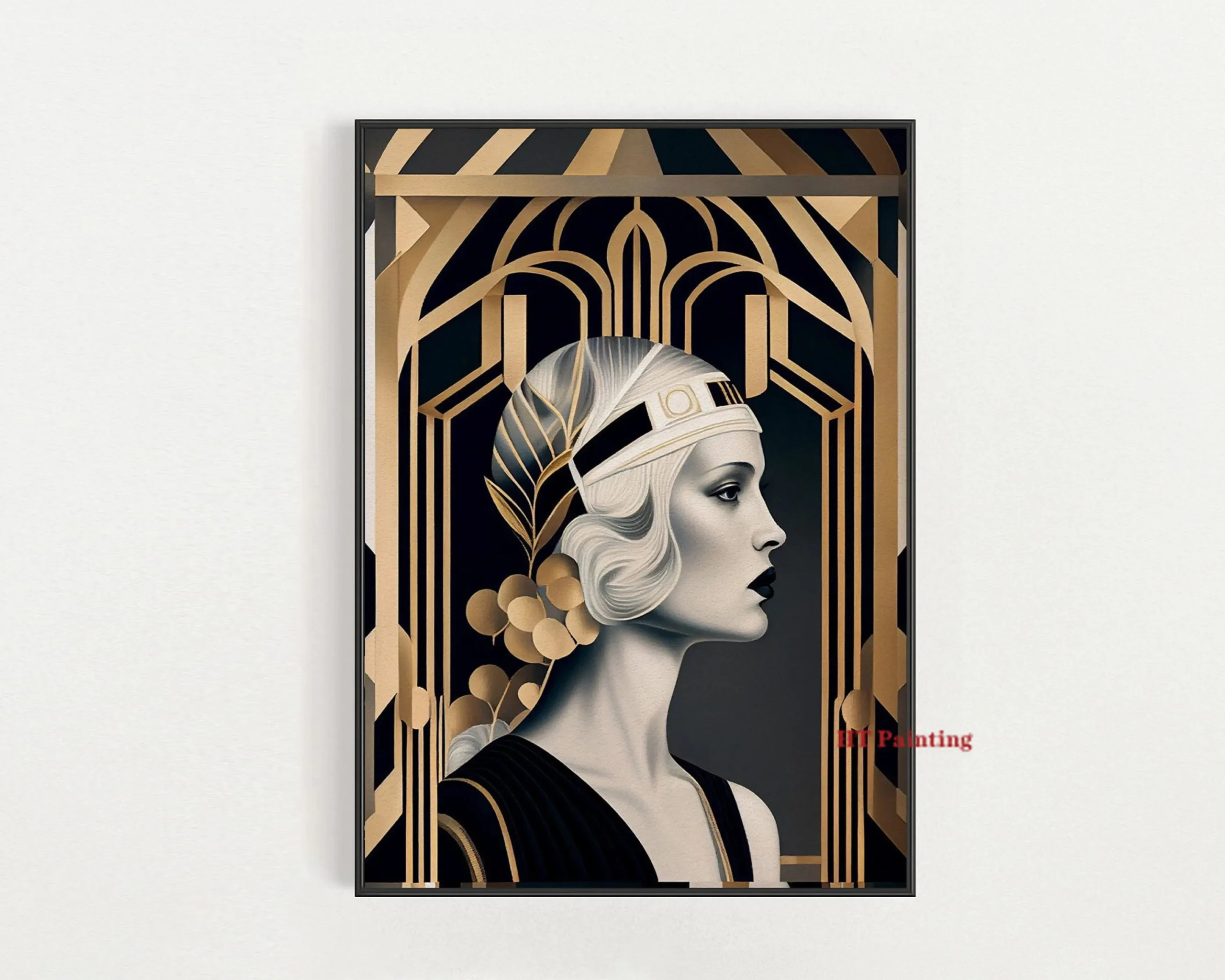 Plakat art deco lata 20. Biały