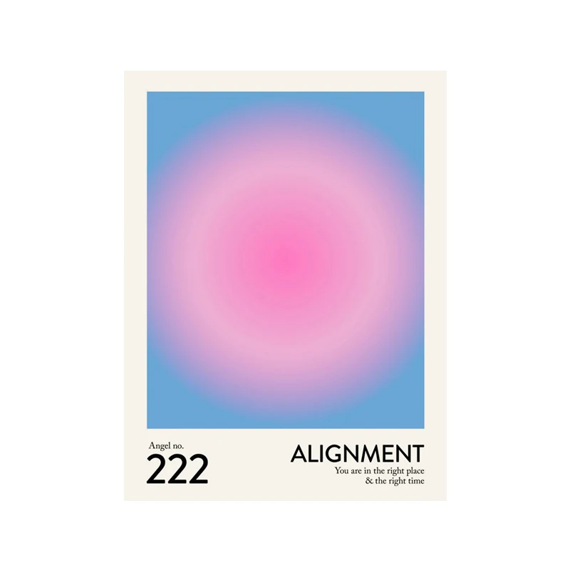 Plakat aura - gradient energii i liczby aniolow Fioletowy