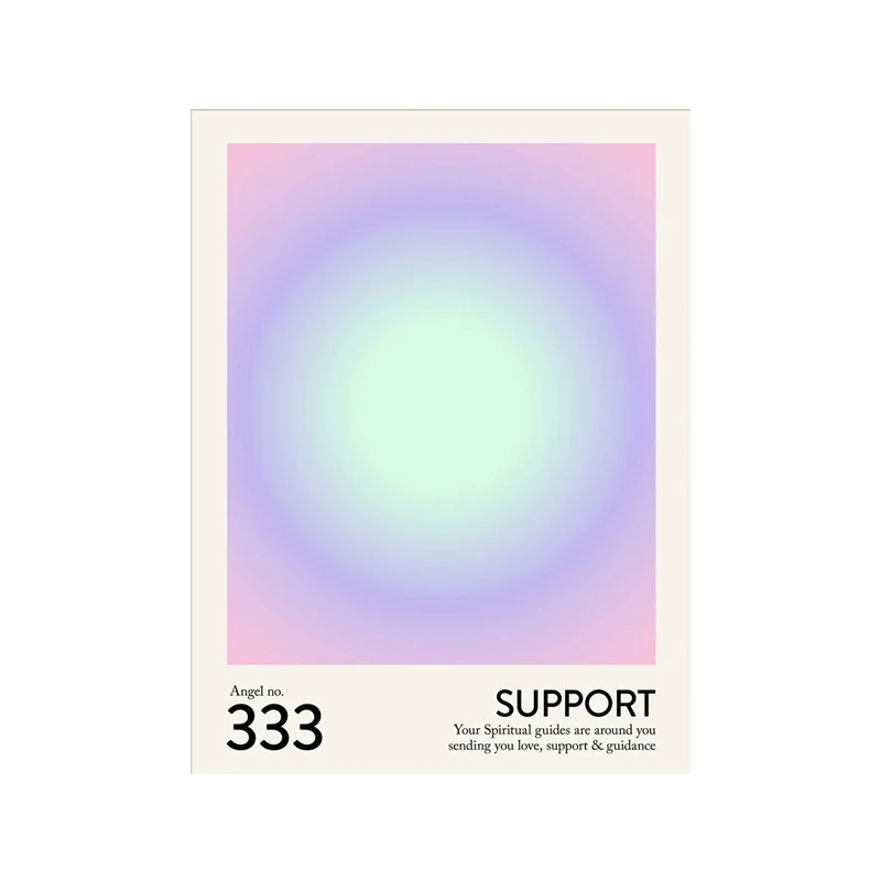 Plakat aura - gradient energii i liczby aniolow Jasnoszary
