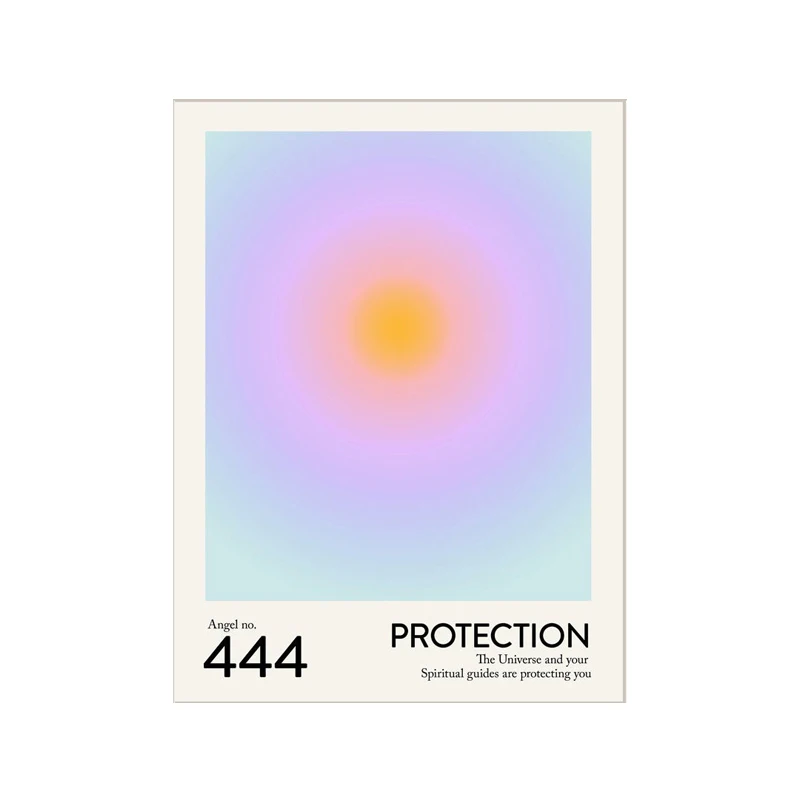 Plakat aura - gradient energii i liczby aniolow Zielony