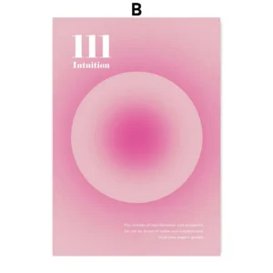 Plakat aura - gradient energii i liczby aniolow żółty