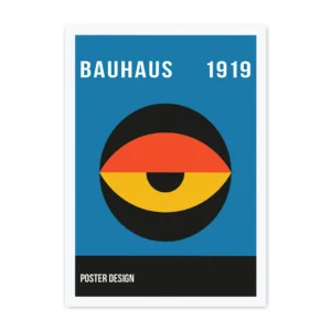 Plakat Bauhaus Geometryczne Oko Zielony