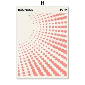 Bauhaus - abstrakcyjny plakat geometryczny Niebieski