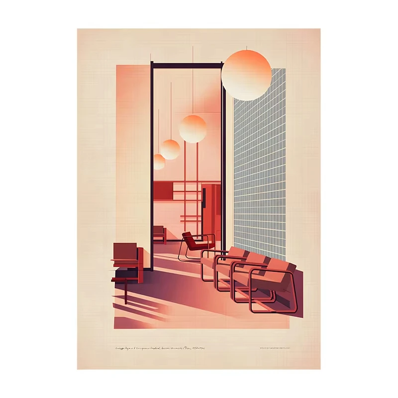 Plakat Bauhaus Klasyczna Abstrakcja Jasnozielony
