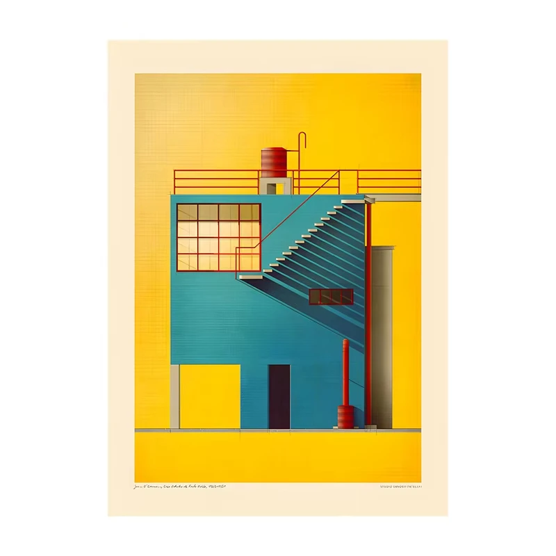 Plakat Bauhaus Klasyczna Abstrakcja Khaki