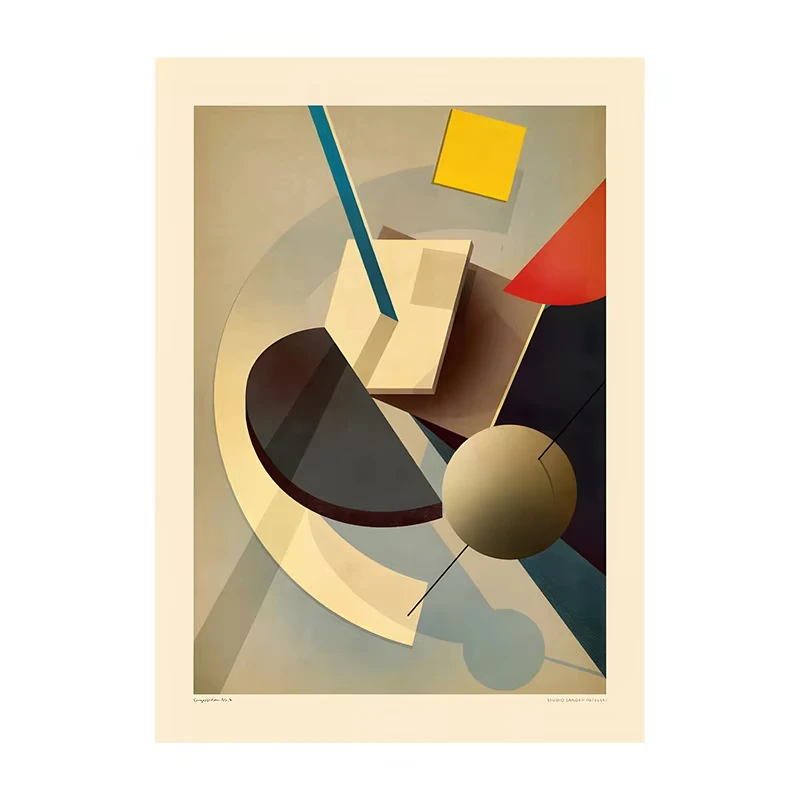 Plakat Bauhaus Klasyczna Abstrakcja Zielony