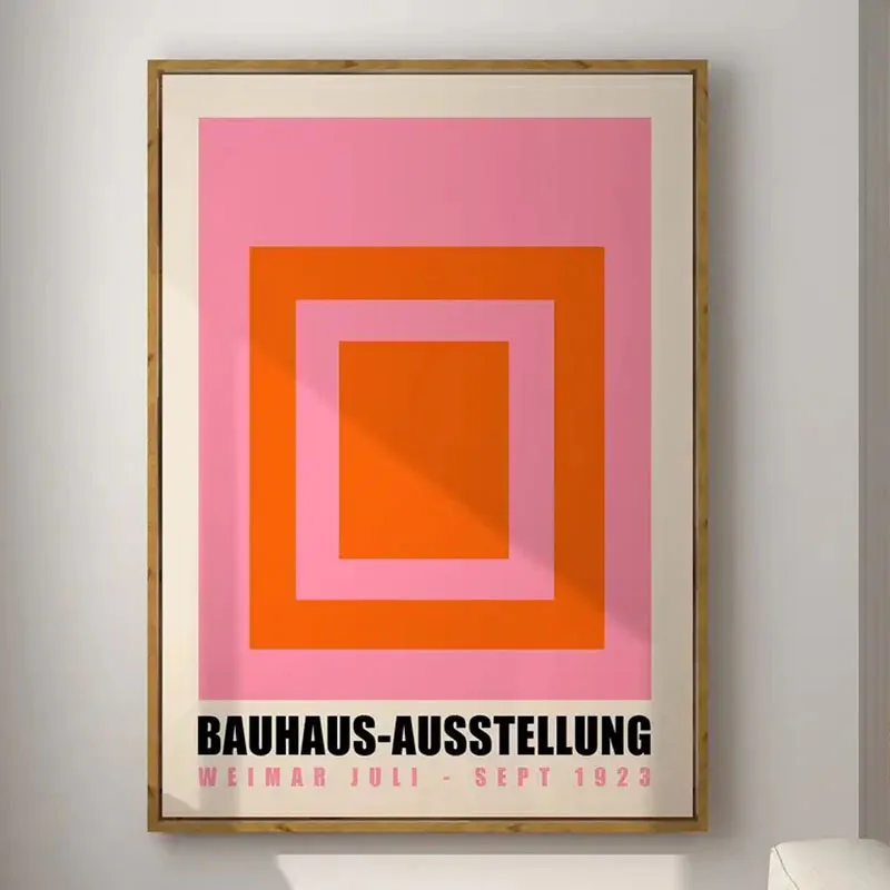 Plakat Bauhaus geometryczny - nowoczesna dekoracja Błękitny