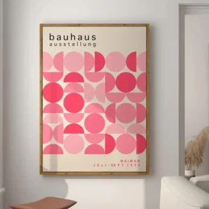 Plakat Bauhaus geometryczny - nowoczesna dekoracja Brązowy