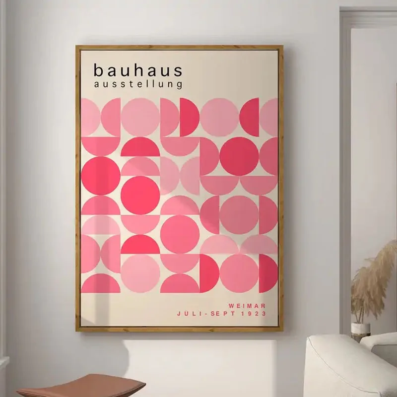 Plakat Bauhaus geometryczny - nowoczesna dekoracja Brązowy