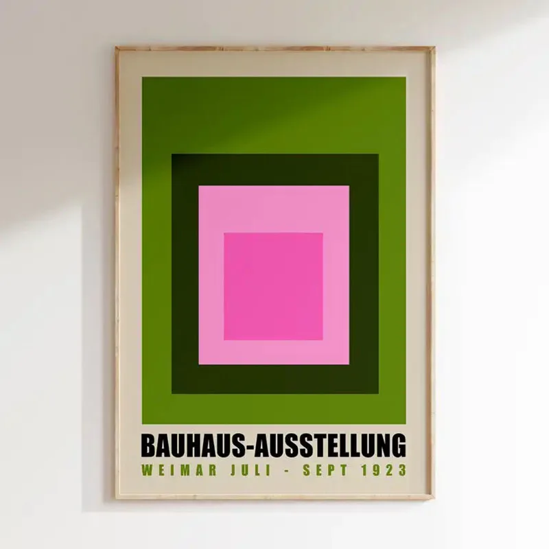 Plakat Bauhaus geometryczny - nowoczesna dekoracja Fioletowy