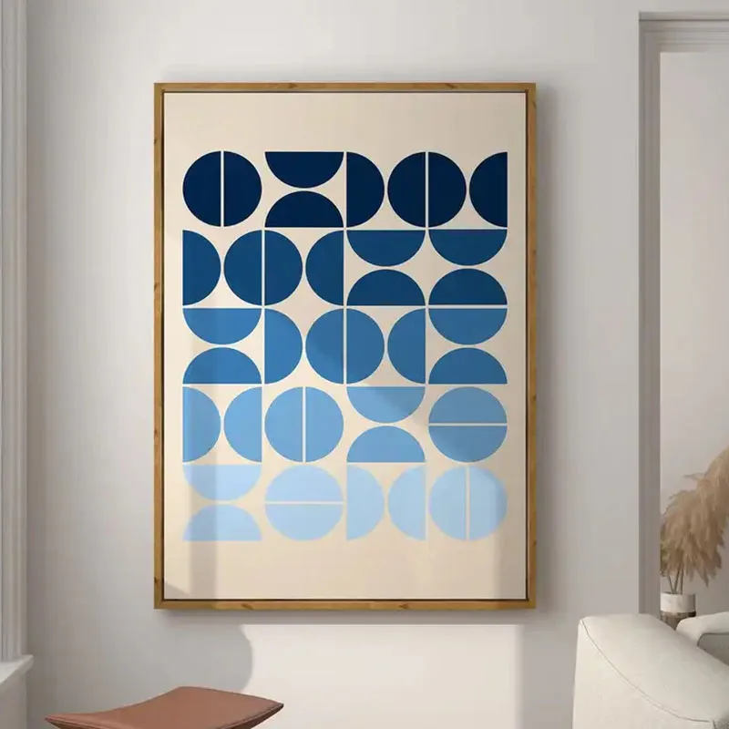 Plakat Bauhaus geometryczny - nowoczesna dekoracja Fioletowy/фиолетовый