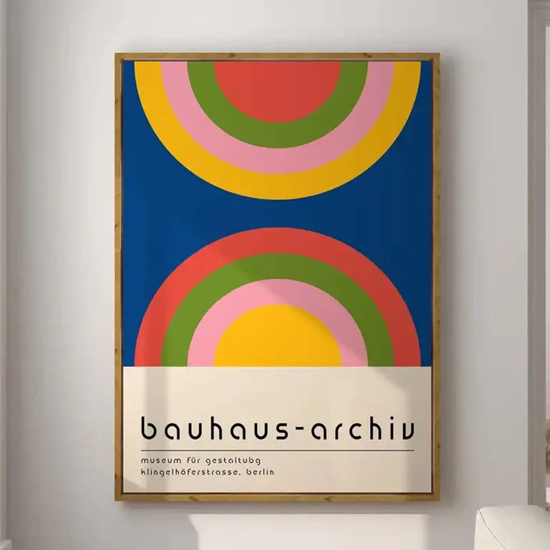 Plakat Bauhaus geometryczny - nowoczesna dekoracja Kawa