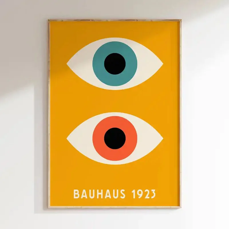 Plakat Bauhaus geometryczny - nowoczesna dekoracja Srebrny