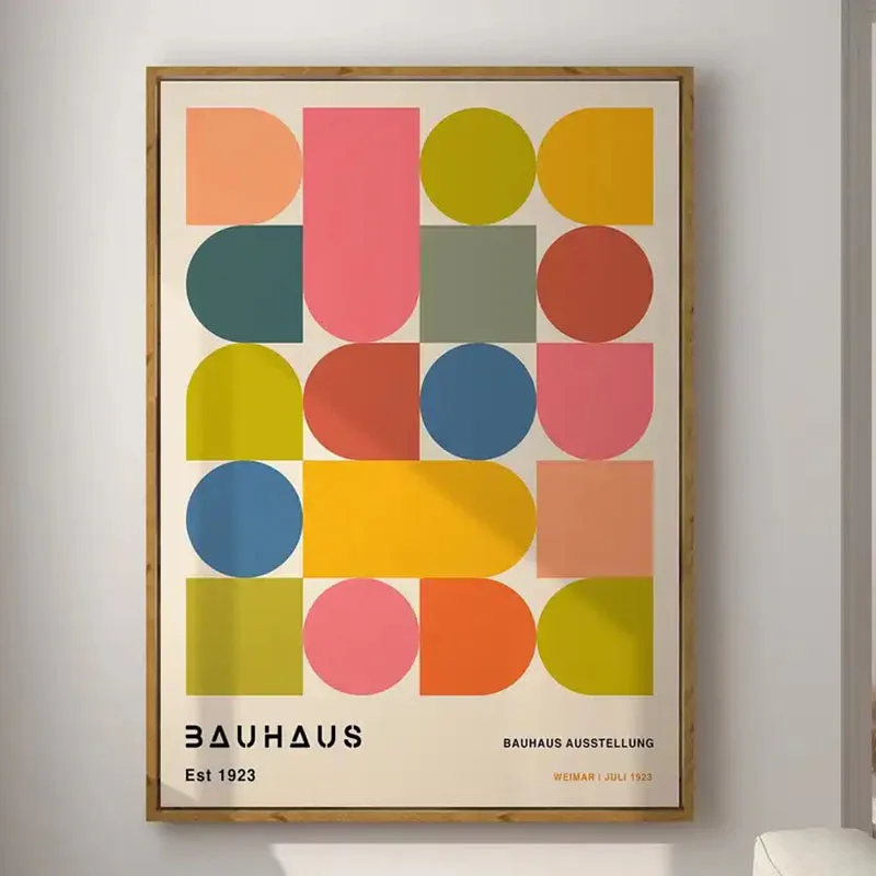 Plakat Bauhaus geometryczny - nowoczesna dekoracja Zielony