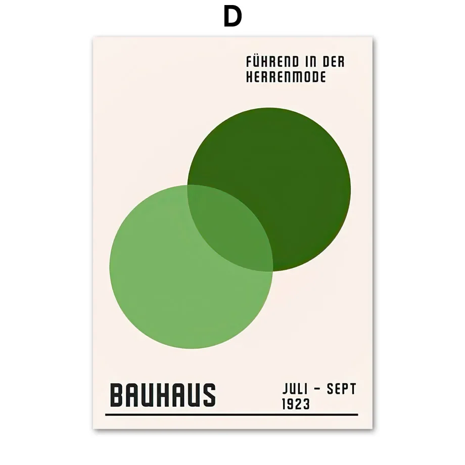Plakat Bauhaus zielona architektura Burgundia