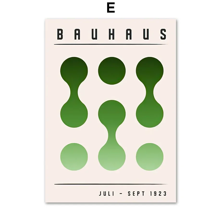 Plakat Bauhaus zielona architektura Fioletowy