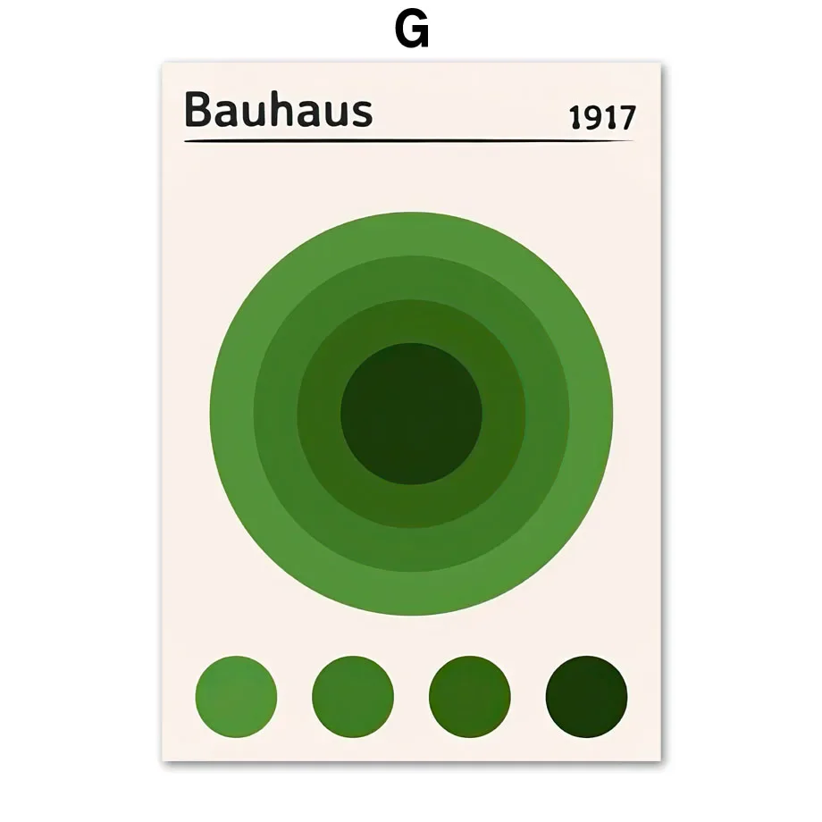 Plakat Bauhaus zielona architektura Zielony