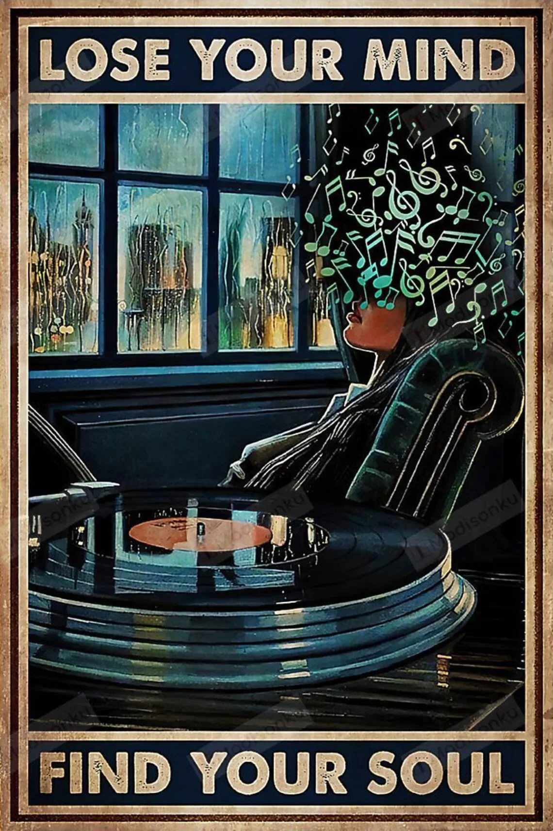 Be Kind To Your Mind - plakat z pozytywnym cytatem Biały