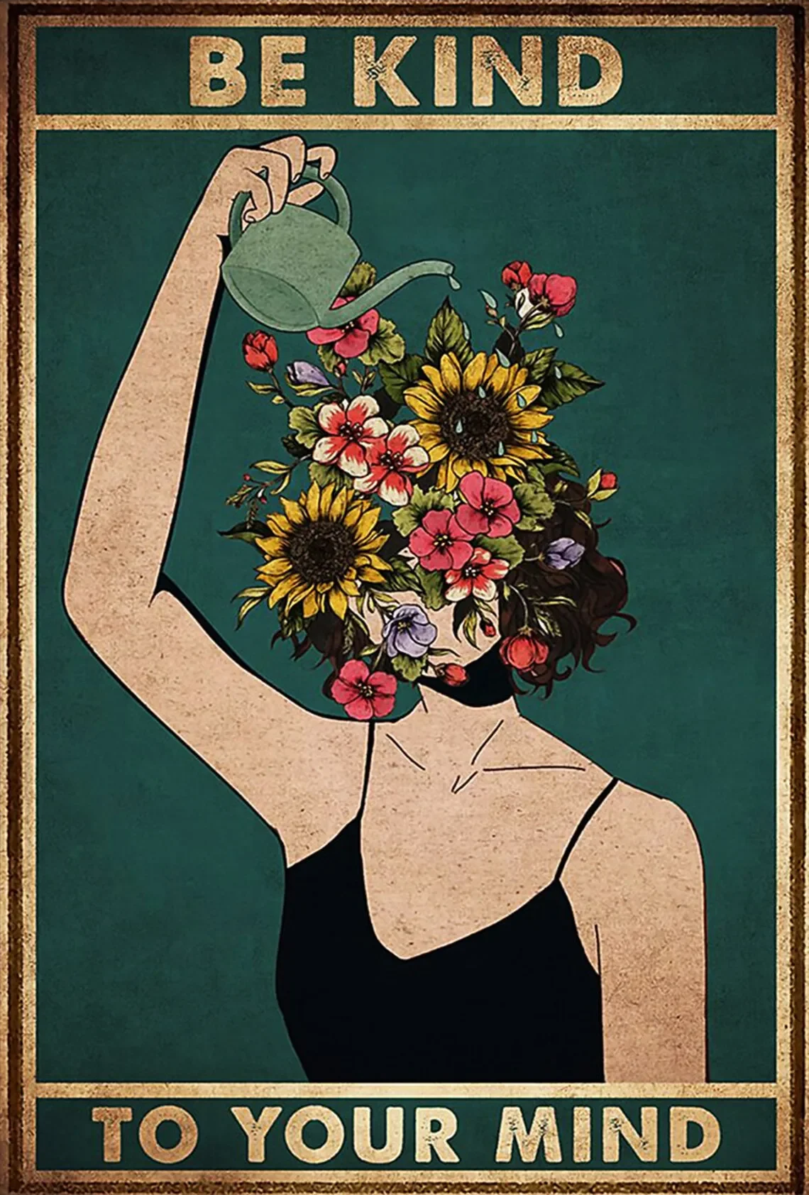 Be Kind To Your Mind - plakat z pozytywnym cytatem Fioletowy
