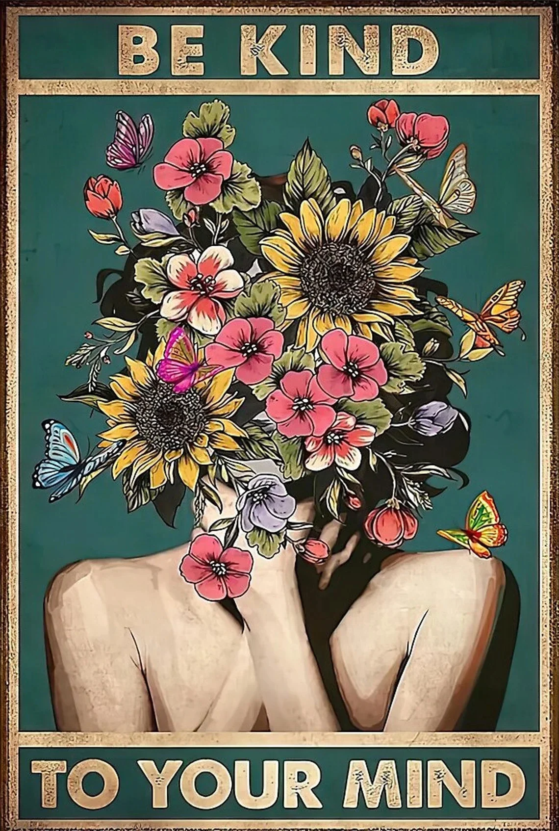Be Kind To Your Mind - plakat z pozytywnym cytatem Jasny