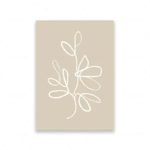 Plakat beżowa linia w stylu minimalistycznym Biały